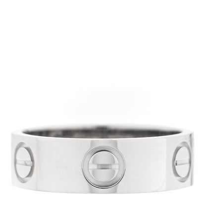 Cartier 18K White Gold 5.5mm LOVE Ring 49 5 1 of 5