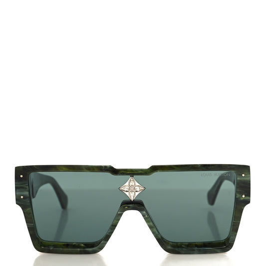 Acetate Marble Effect Swarovski Cyclone Sunglasses Z1552W Green