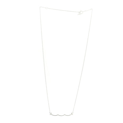 Tiffany Sterling Silver Small T Wave Pendant Necklace 3 of 6