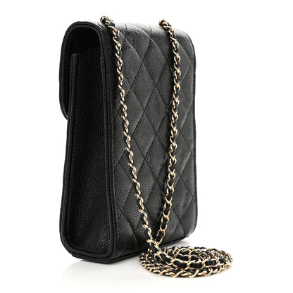 Chanel Caviar Quilted Golden Class Phone Holder Black 3 of 12