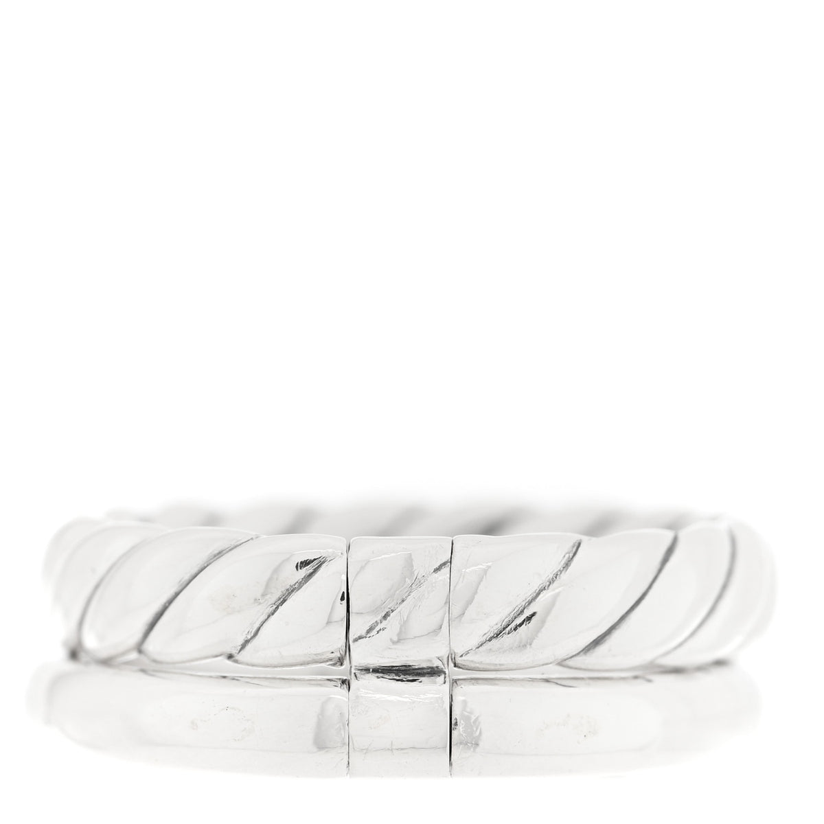 David Yurman Sterling Silver 8mm Mercer Two Row Ring 60 9 3 of 4