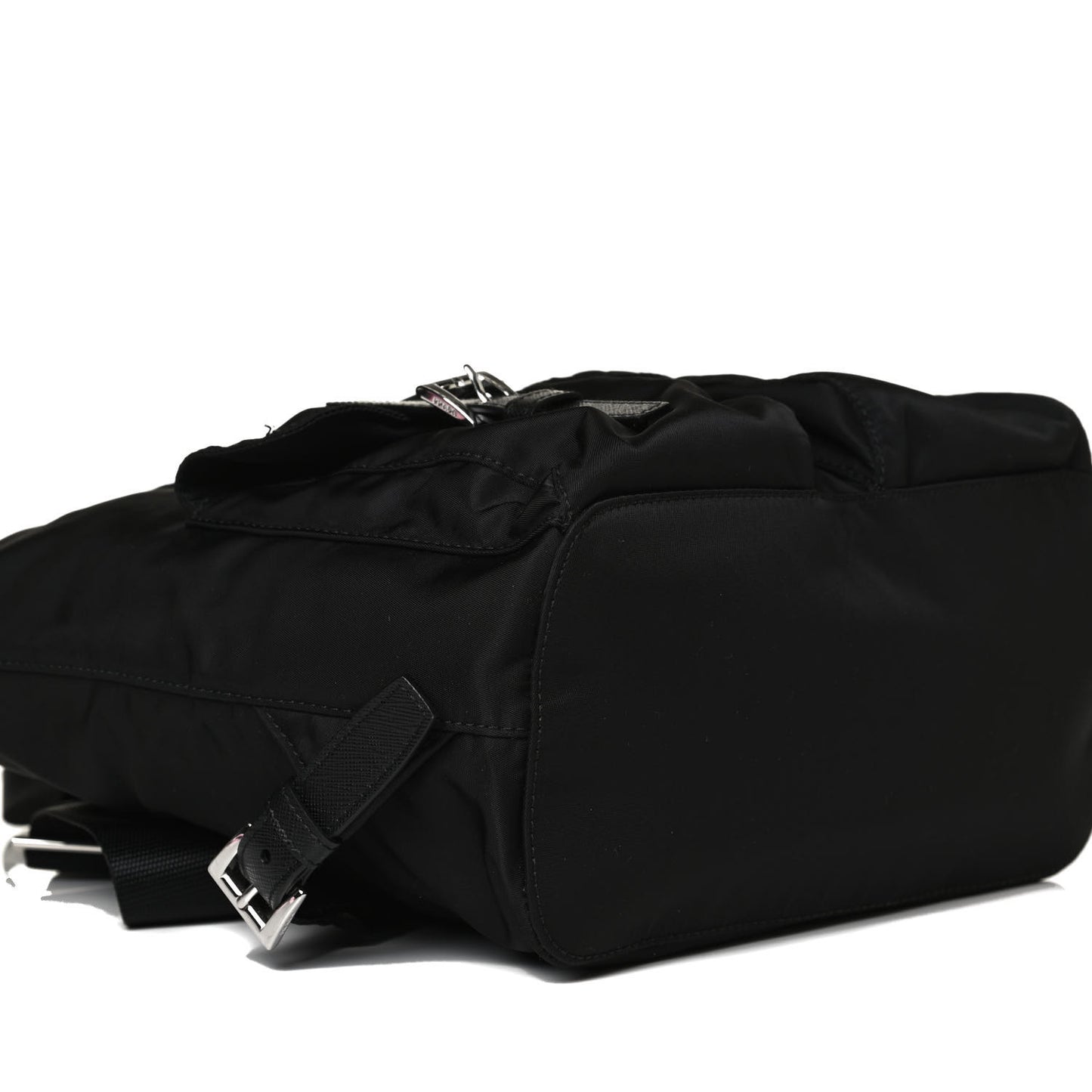 Tessuto Nylon Saffiano Small Backpack Black