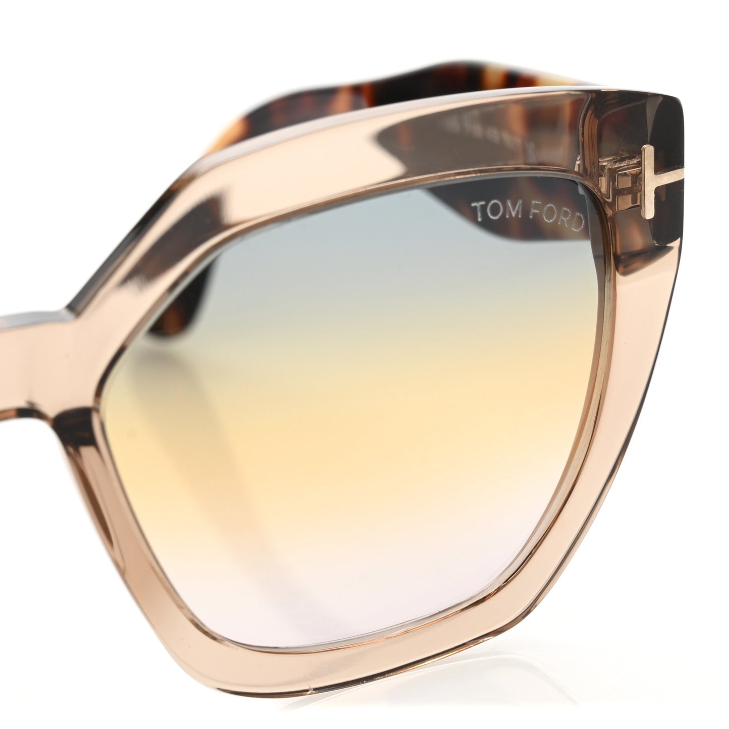 Acetate Square Sunglasses TF939 Transparent Tortoise