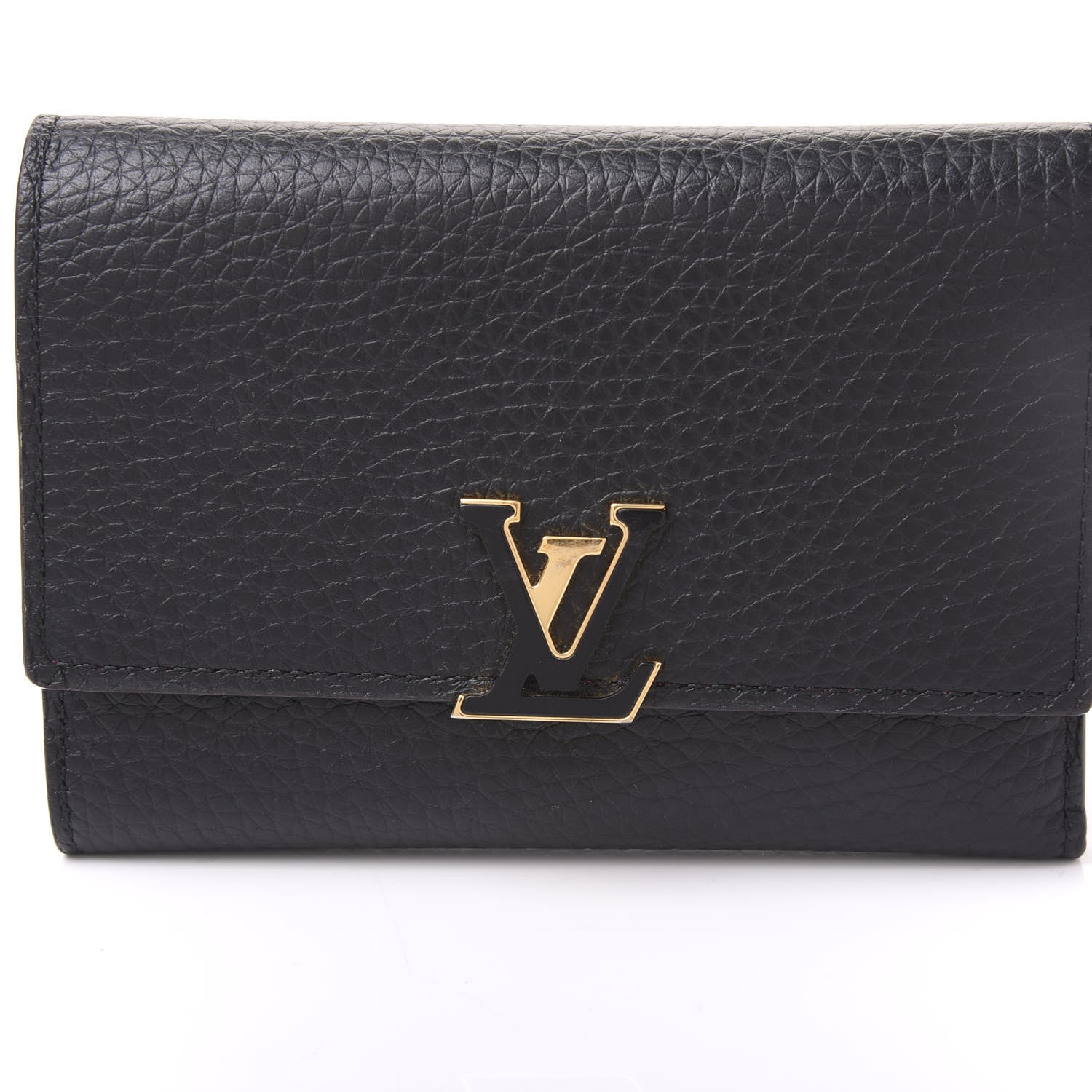 Louis Vuitton Taurillon Capucines Compact Wallet Black 7 of 10
