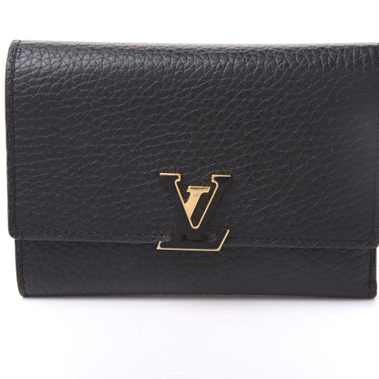 Louis Vuitton Taurillon Capucines Compact Wallet Black 7 of 10