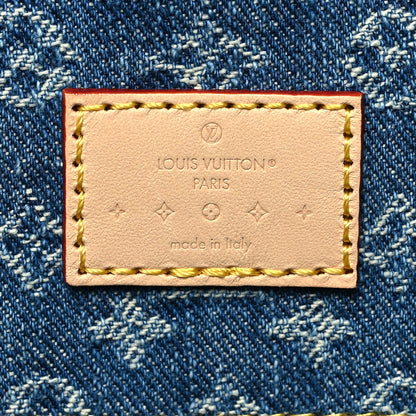 Louis Vuitton Monogram Denim CarryAll MM Blue 8 of 12