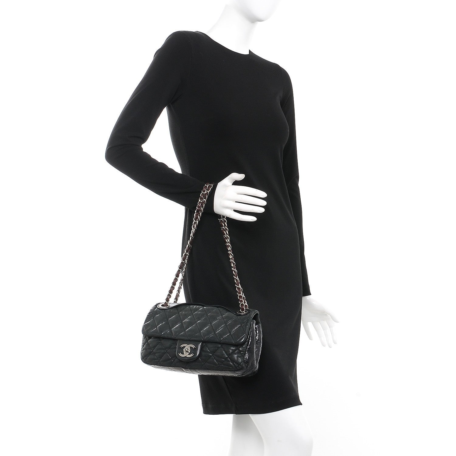Chanel Iridescent Calfskin Medium In The Mix Flap Black 2 of 9