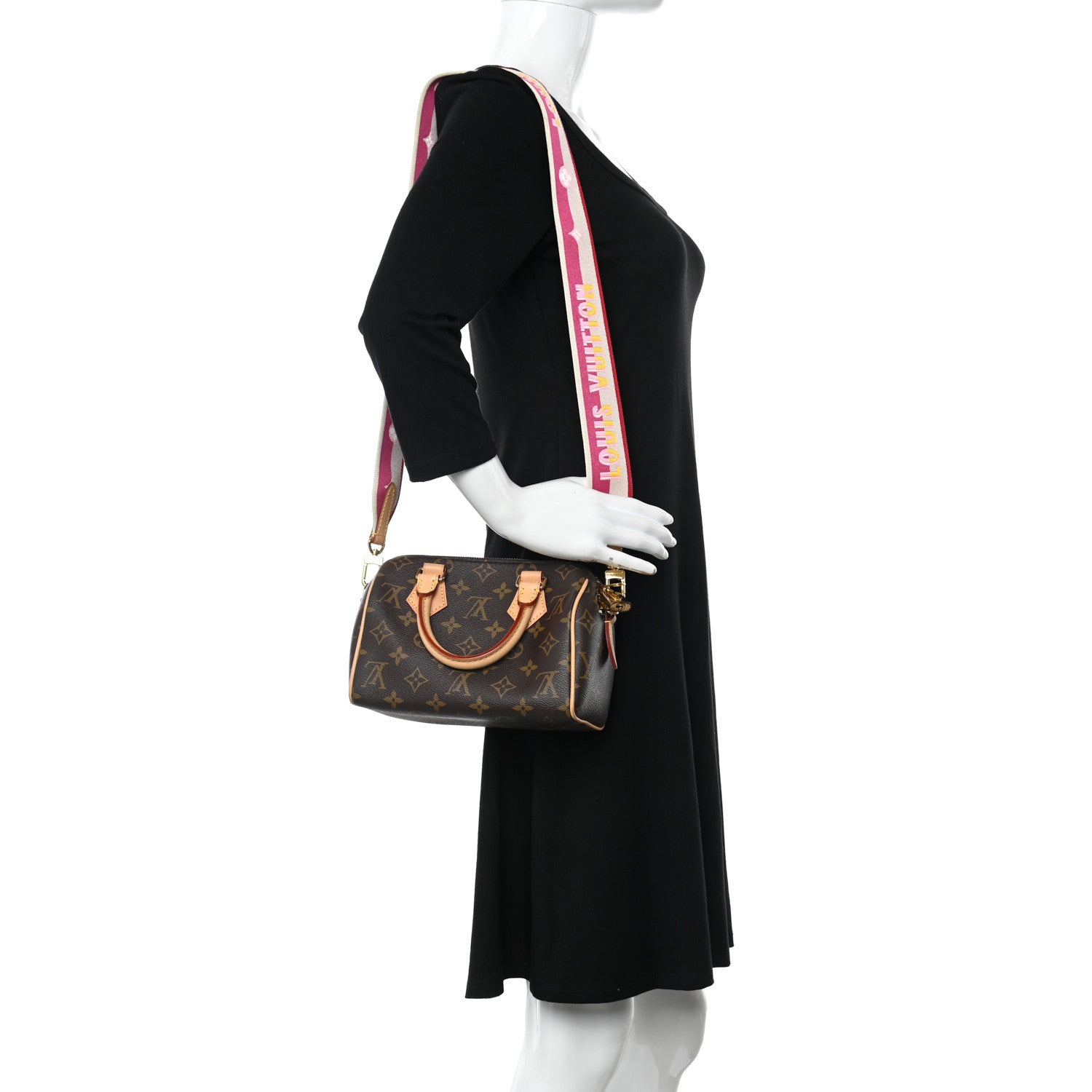 Louis Vuitton Monogram Speedy Bandouliere 20 Fuchsia 2 of 12