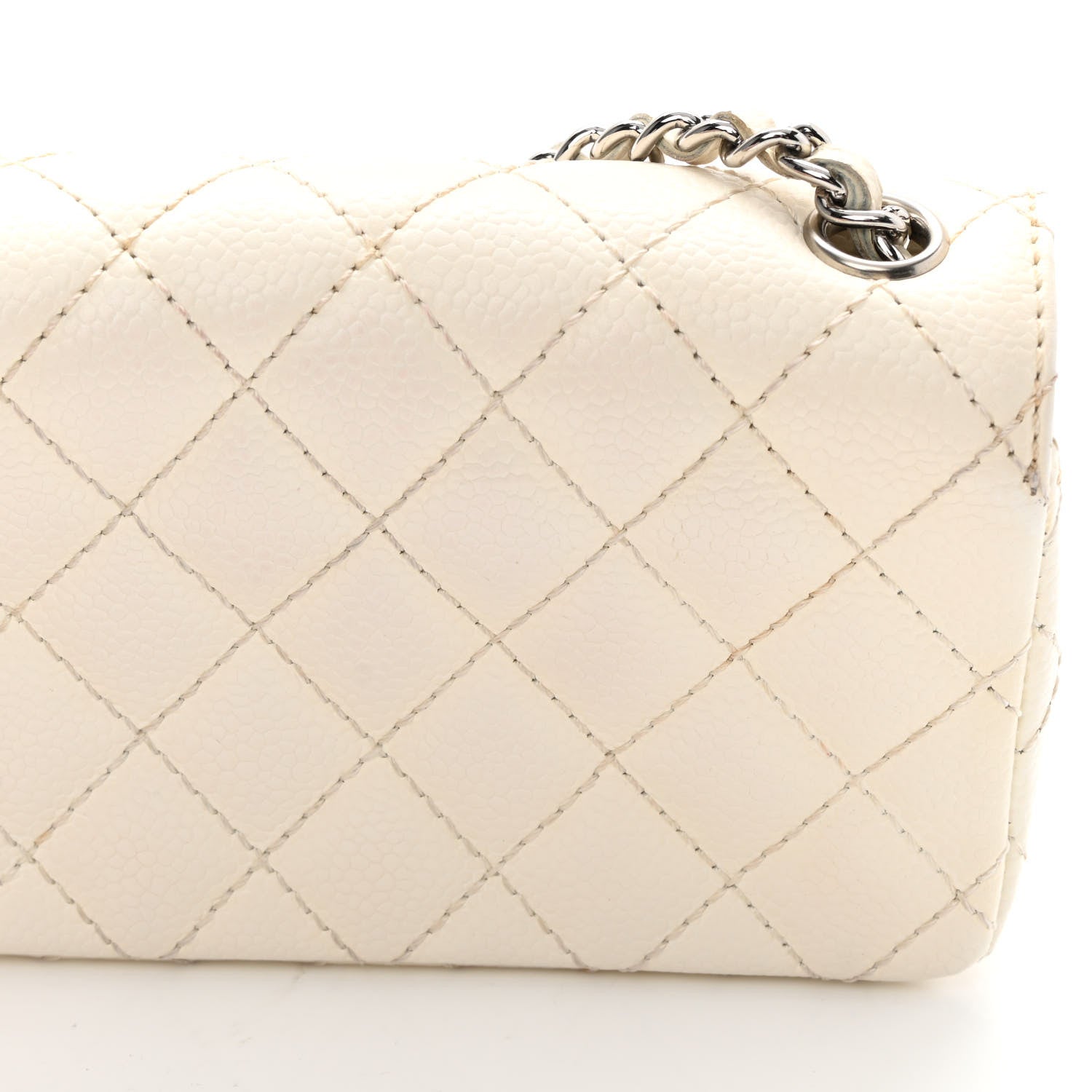 Chanel Caviar Quilted Extra Mini Flap White 15 of 15
