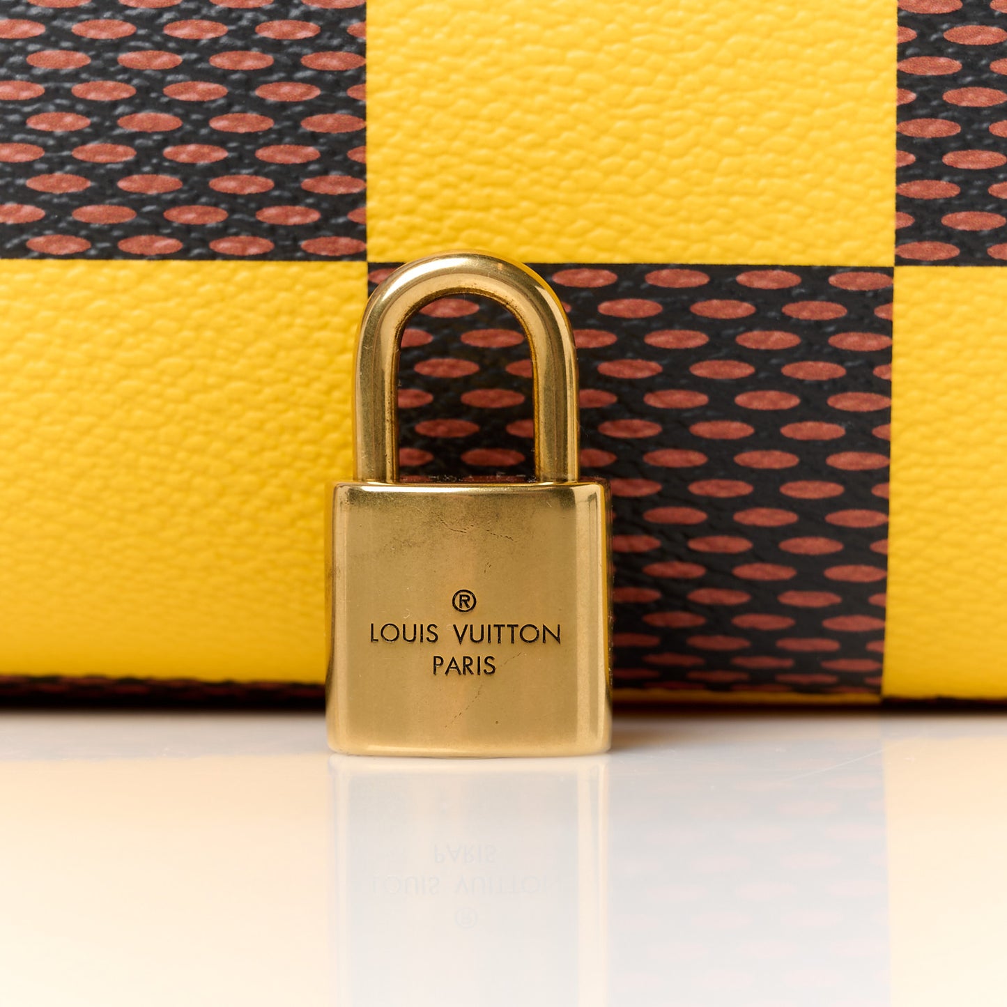 Damier Pop Speedy Bandouliere 25 Jaune Mat