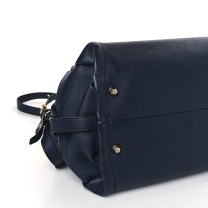 Lanvin Goatskin Trilogy Bowling Bag Navy 7 of 13