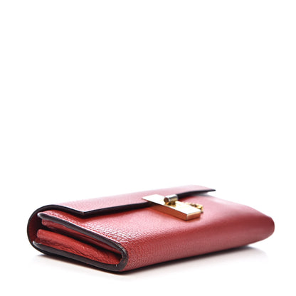 Chloe Grained Lambskin Drew Long Wallet with Flap Plaid Red 4 of 13