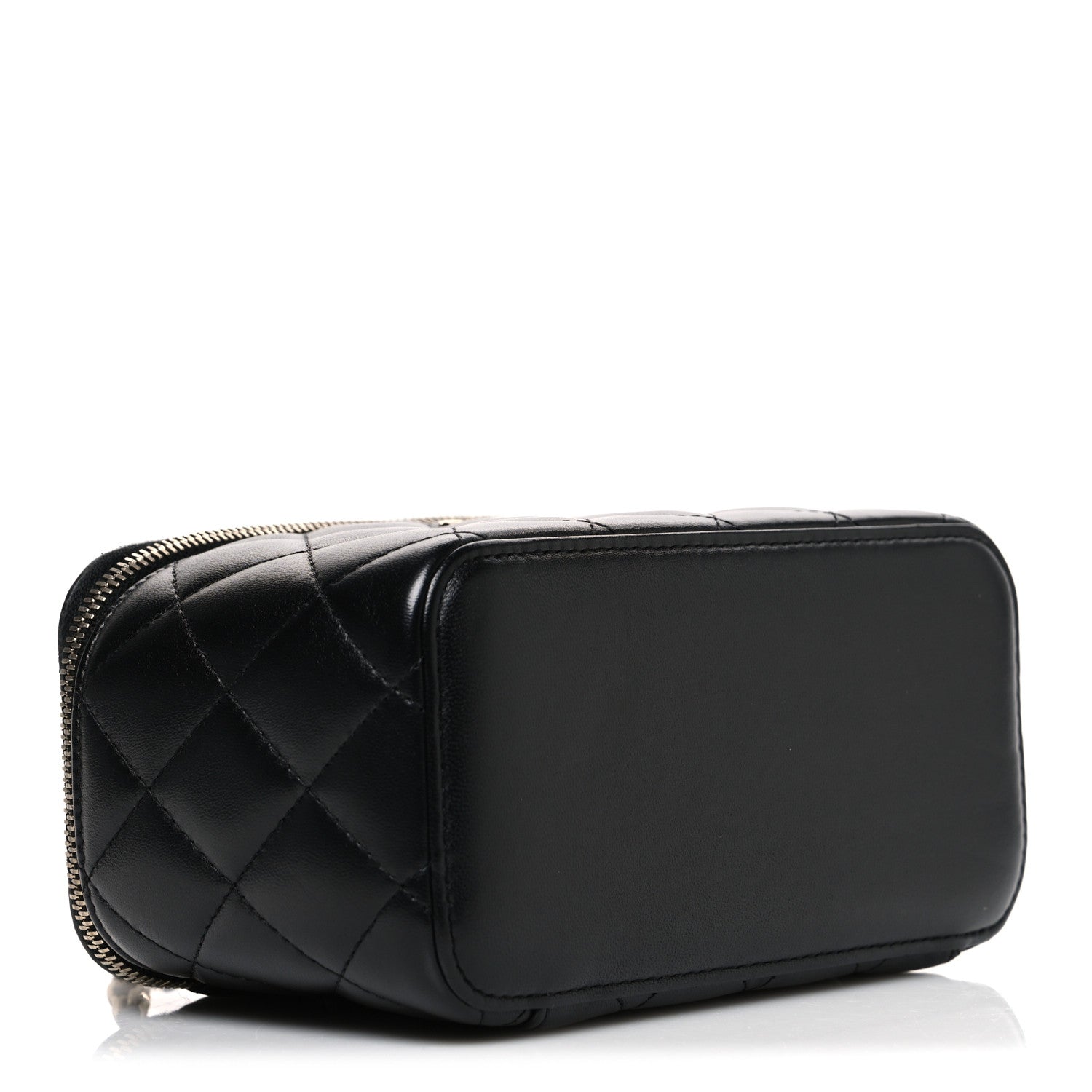 Chanel Lambskin Quilted Small Top Handle Vanity Case With Chain Black 4 of 10