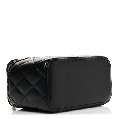 Chanel Lambskin Quilted Small Top Handle Vanity Case With Chain Black 4 of 10