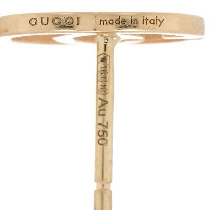 Gucci 18K Yellow Gold Running G Stud Earrings 4 of 5