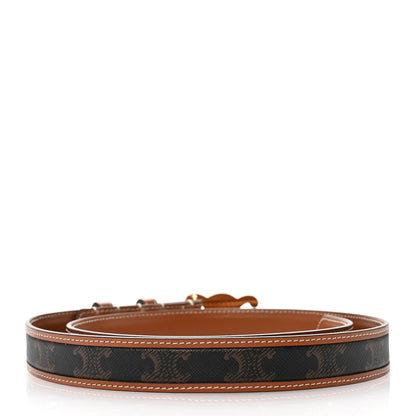 Celine Canvas Calfskin Medium 25mm Triomphe Belt 85 34 Tan 2 of 7