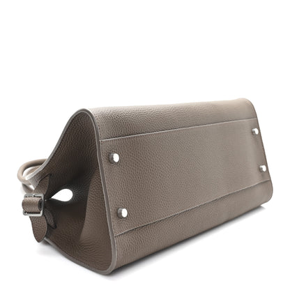The Row Matte Grained Calfskin Margaux Shoulder 12 Dark Olive 4 of 9
