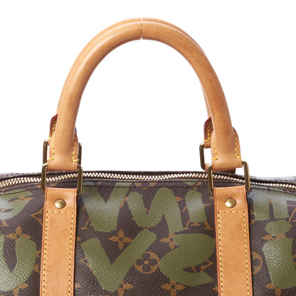 Louis Vuitton Graffiti Keepall 50 Kaki 8 of 10