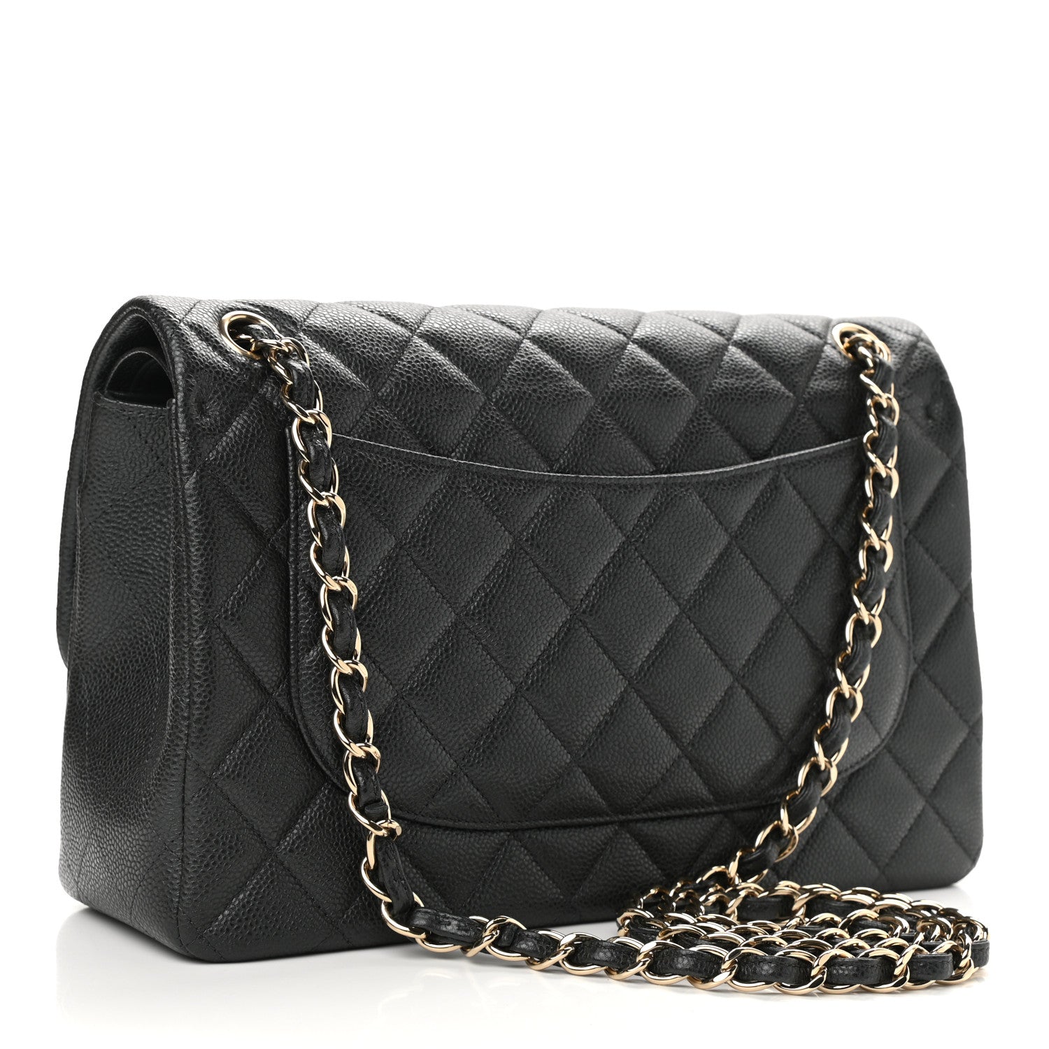 Chanel Caviar Quilted Jumbo Double Flap Dark Grey 3 of 12