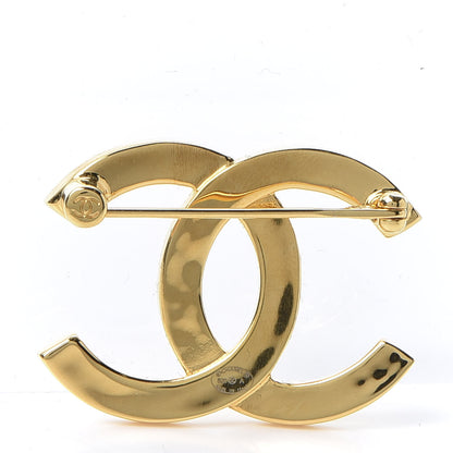 Chanel Metal Paris Button CC Brooch Gold 2 of 4