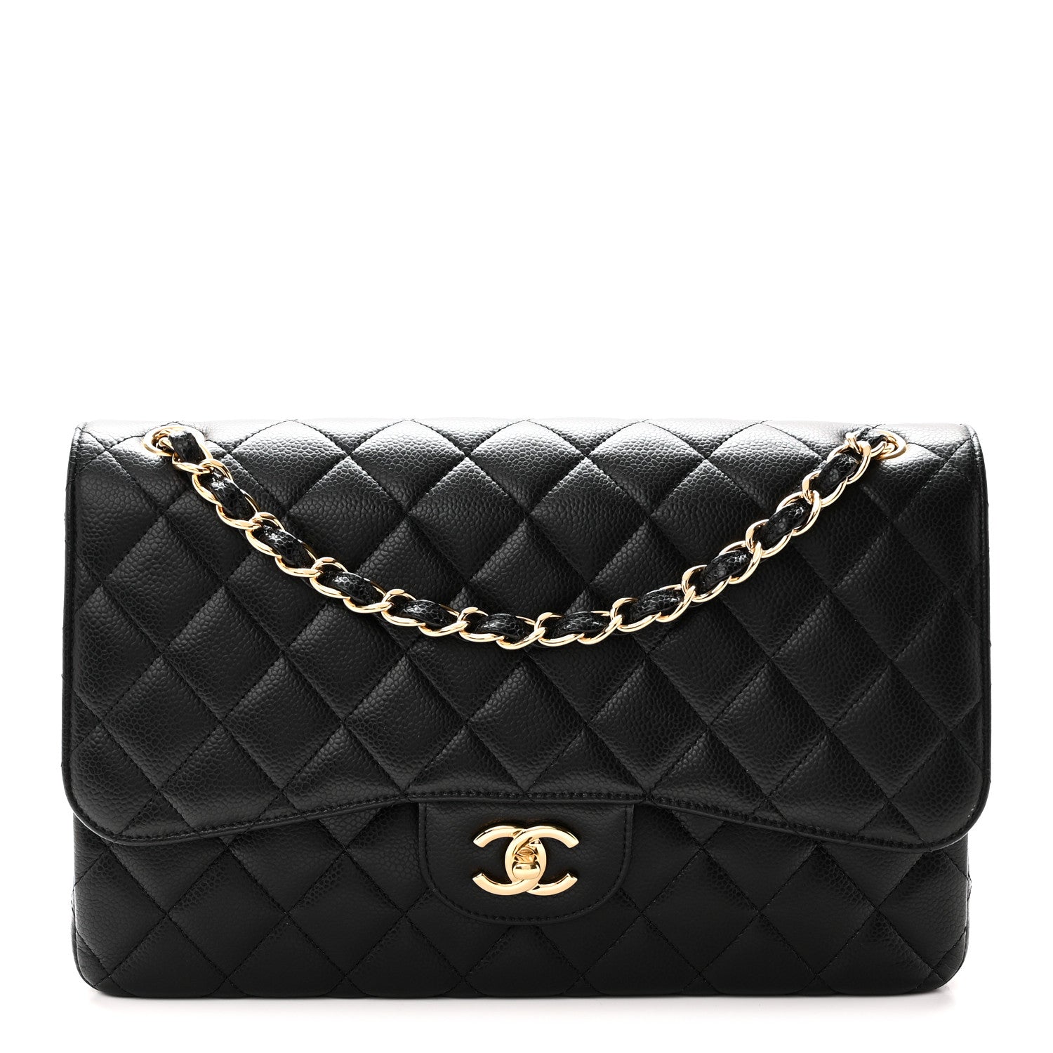 Chanel Caviar Quilted Jumbo Double Flap Black 1 of 10