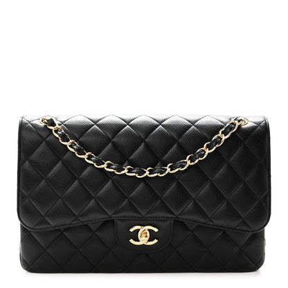 Chanel Caviar Quilted Jumbo Double Flap Black 1 of 10
