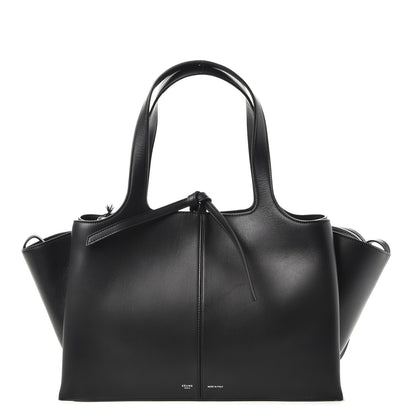 Celine Supple Natural Calfskin Medium Tri-Fold Bag Black 1 of 8