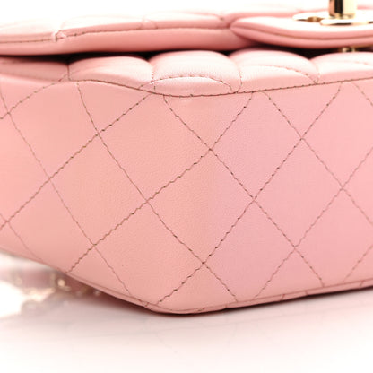 Chanel Lambskin Quilted Mini Rectangular Flap Pink 8 of 14