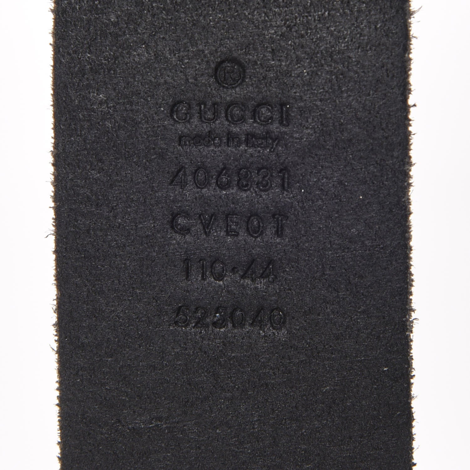 Gucci Faded Calfskin Double G 40mm Belt 110 44 Black 4 of 6