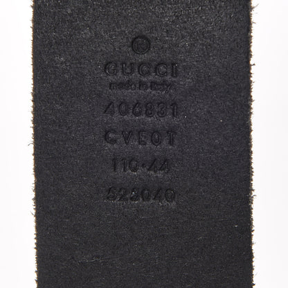 Gucci Faded Calfskin Double G 40mm Belt 110 44 Black 4 of 6