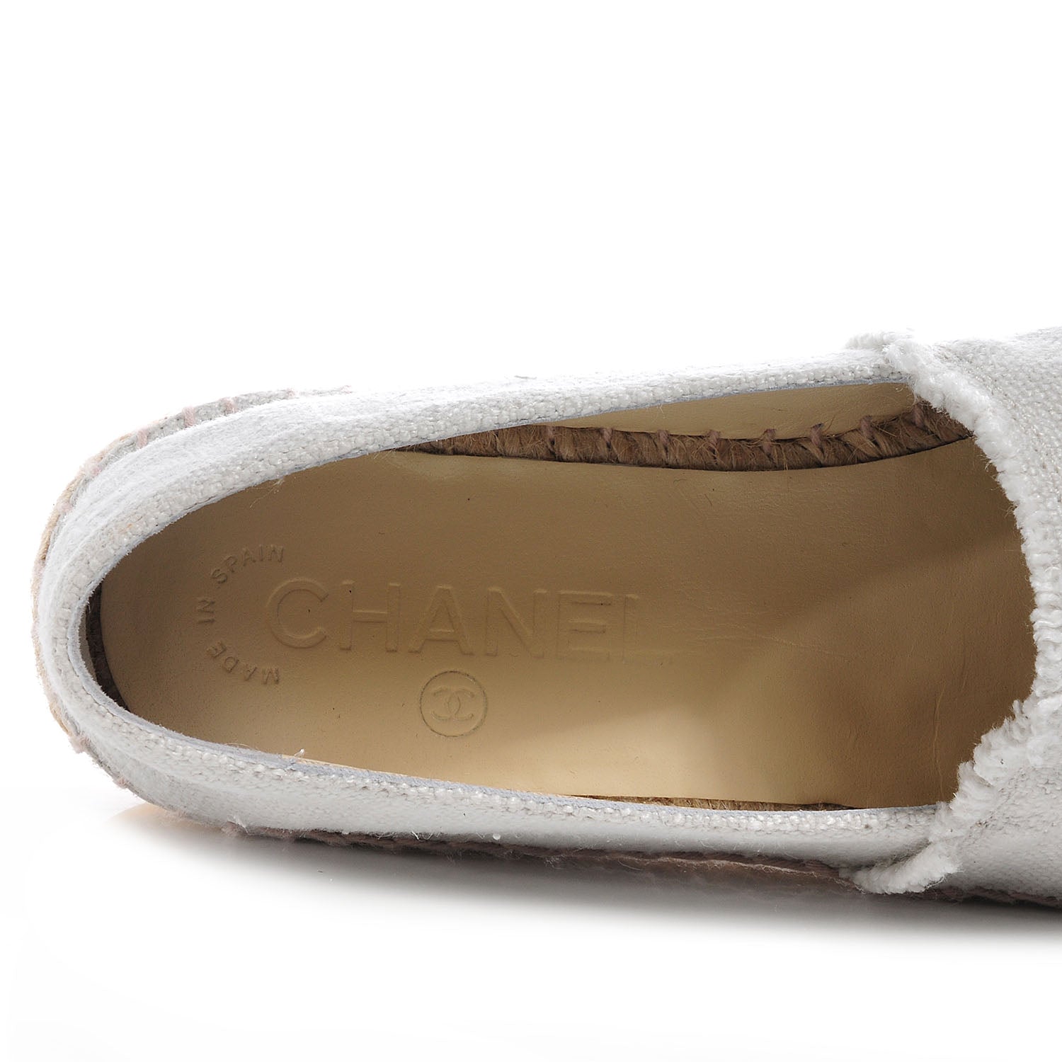 Chanel Toile Espadrilles Beige Black 37 5 of 6