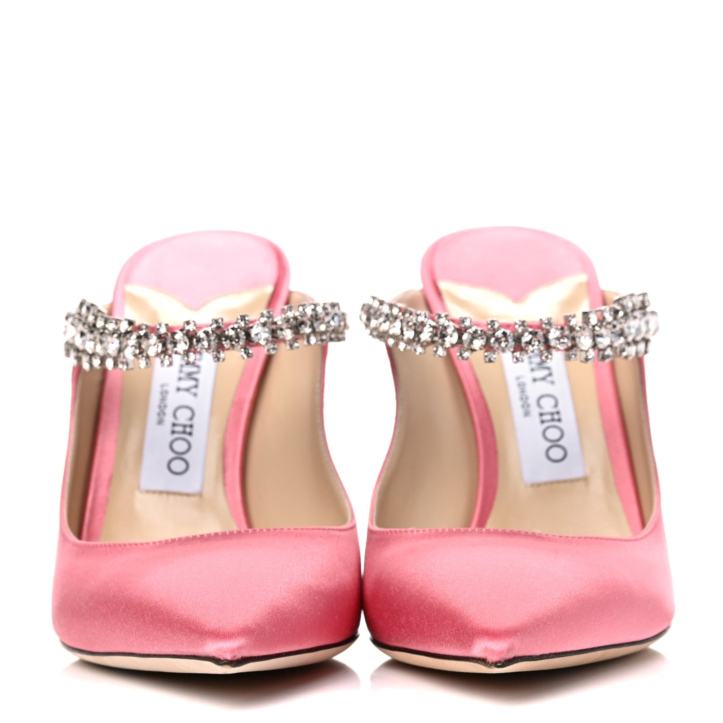 Satin Crystal Bing 100 Pumps 39.5 Rose