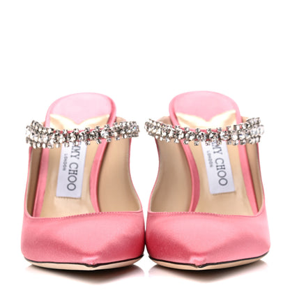 Jimmy Choo Satin Crystal Bing 100 Pumps 39.5 Rose 2 of 11