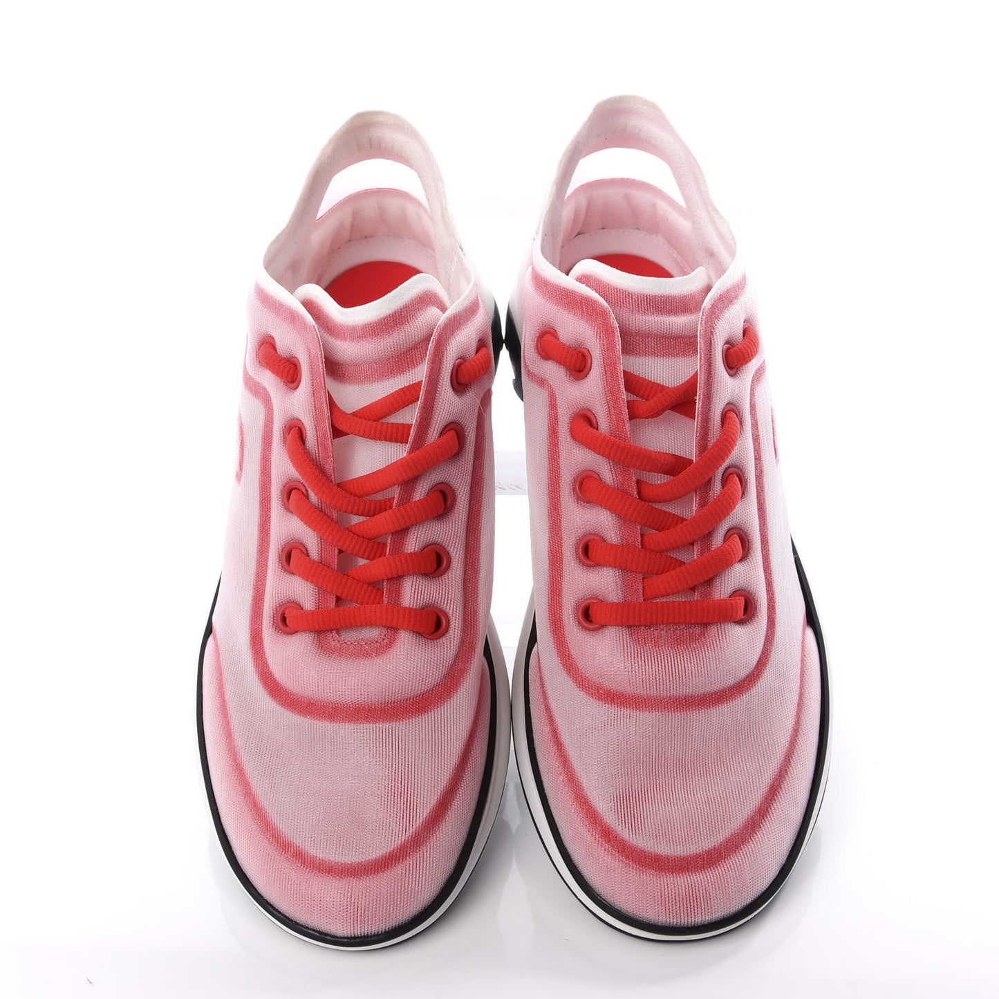 Lycra Fabric CC Sneakers 38 White Red