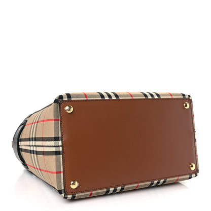 Burberry Calfskin Vintage Check Triple Stud Mini Belt Bag Archive Beige 4 of 8