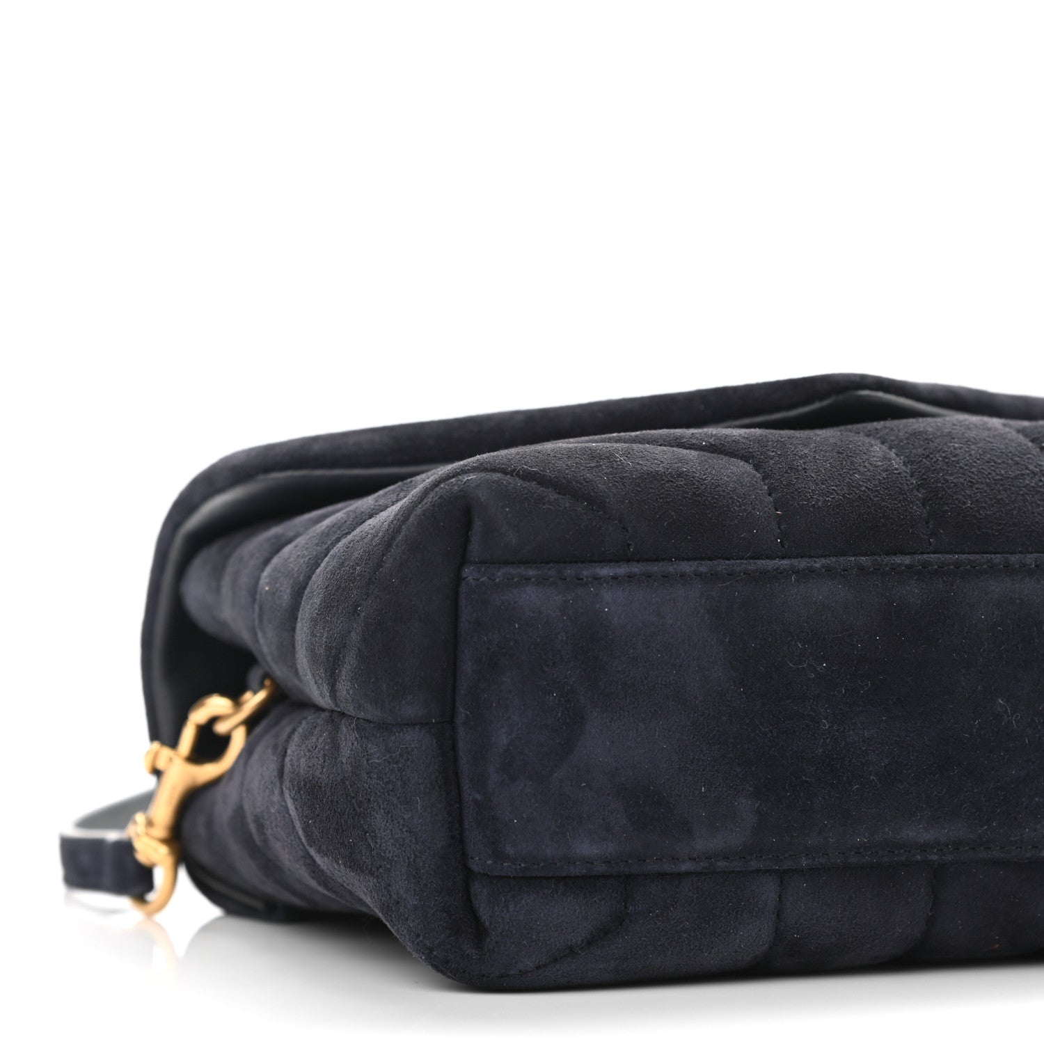 Saint Laurent Suede Toy Loulou Shoulder Bag Deep Marine 9 of 11
