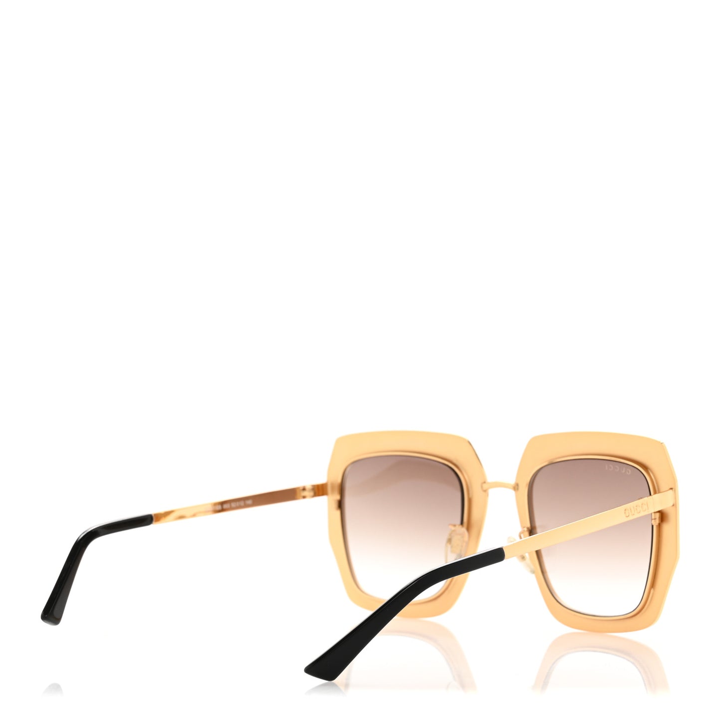 Metal Acetate Crystal Oversize GG0115S Sunglasses Rose Gold