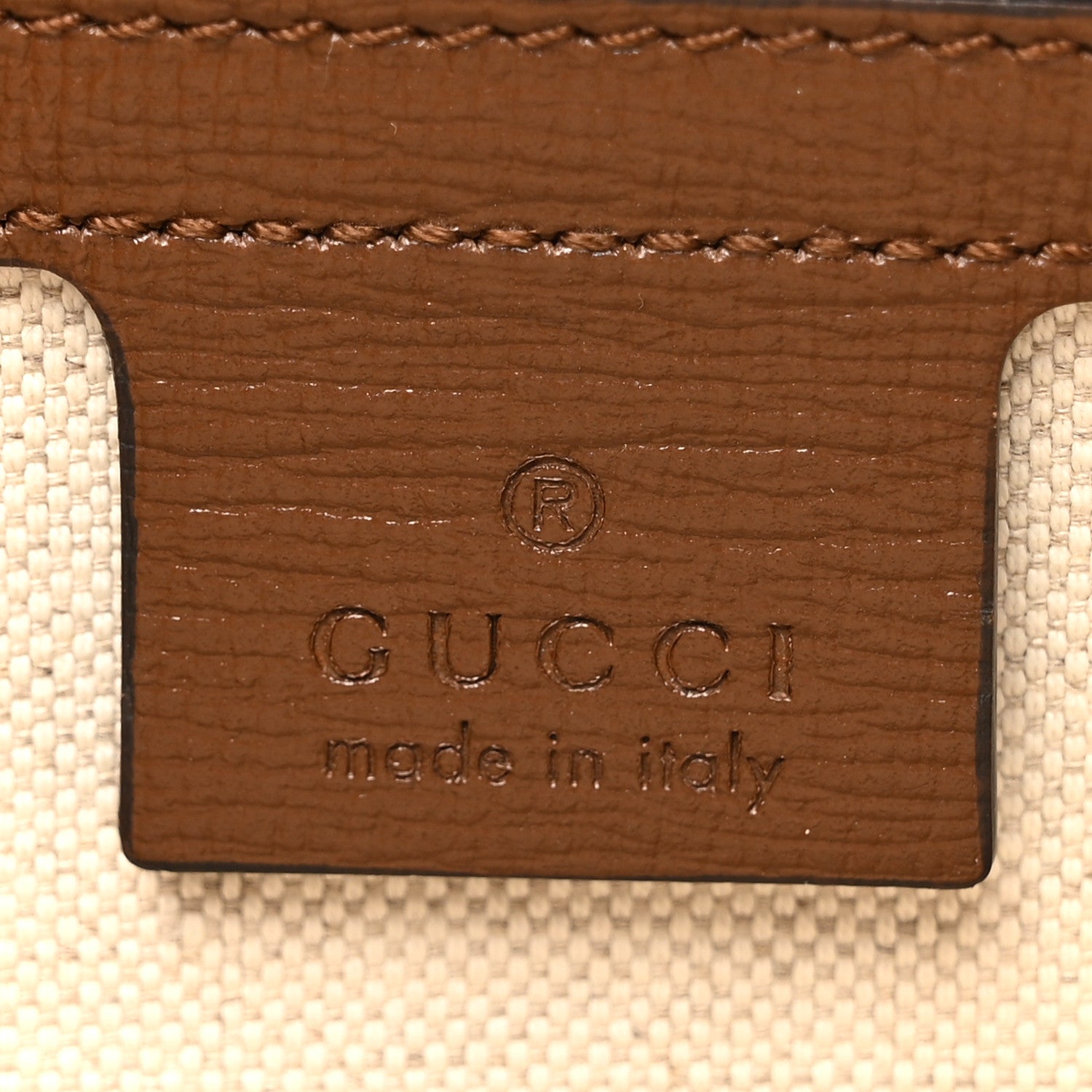 Gucci GG Supreme Monogram Azalea Calfskin Fake/Not Small Retro Interlocking G Belt Bag 120 48 Beige Ebony Brown Sugar 6 of 10