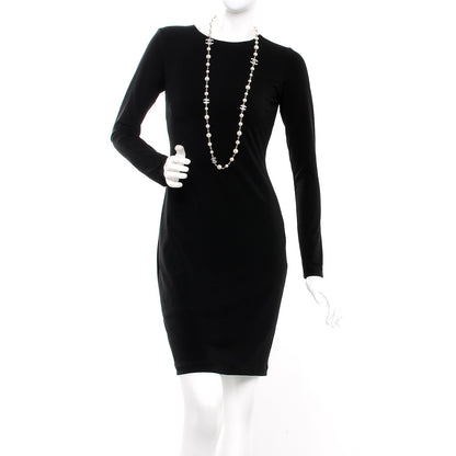 Chanel Crystal Pearl CC Long Necklace Silver 2 of 7