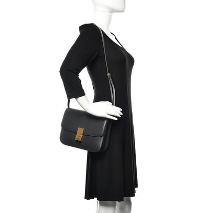 Celine Liege Calfskin Medium Classic Box Flap Bag Anthracite 2 of 9