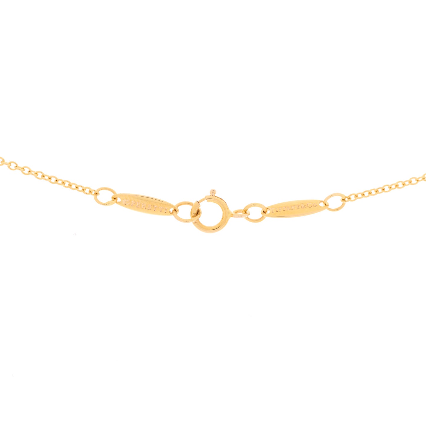 18K Rose Gold Diamond .03ct Elsa Peretti Diamonds by the Yard Pendant Necklace