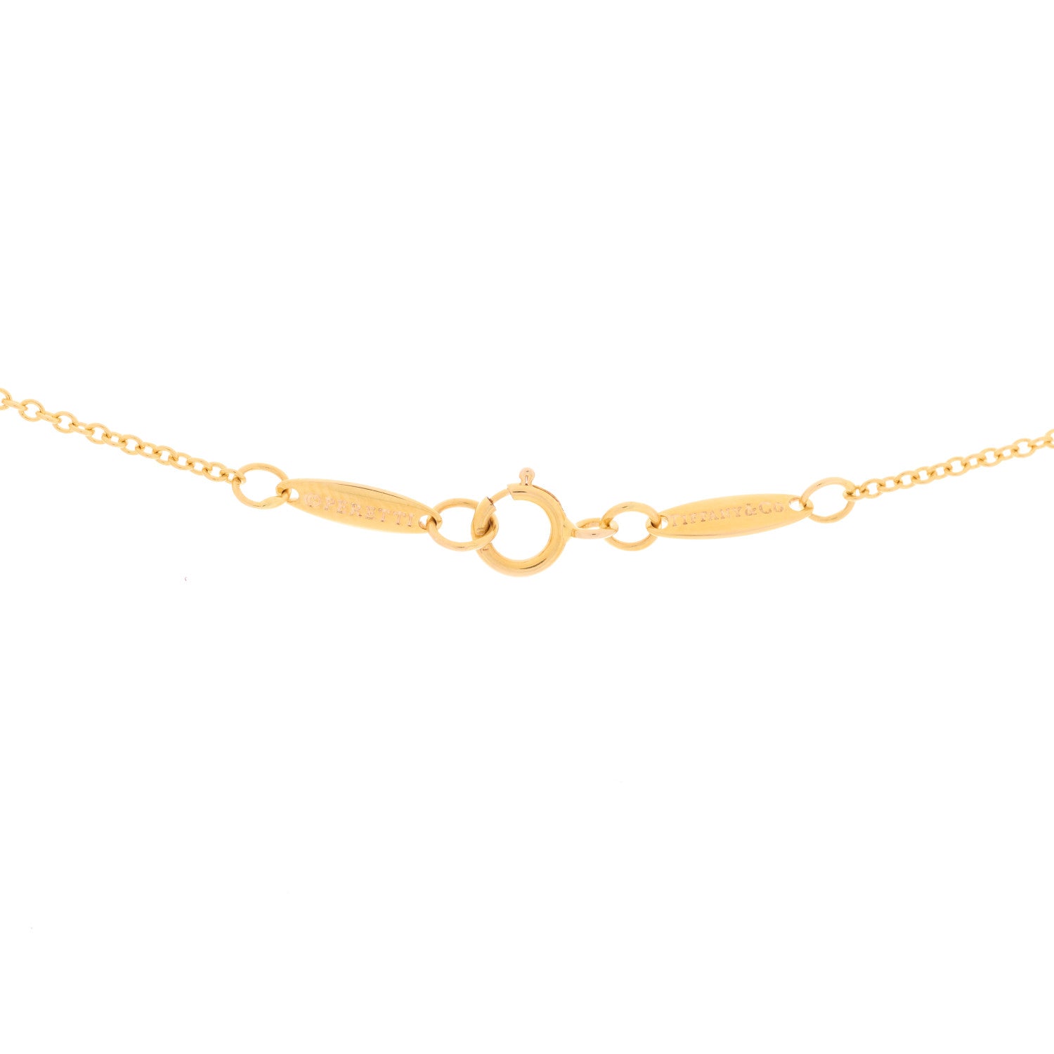 Tiffany 18K Rose Gold Diamond .03ct Elsa Peretti Diamonds by the Yard Pendant Necklace 3 of 4