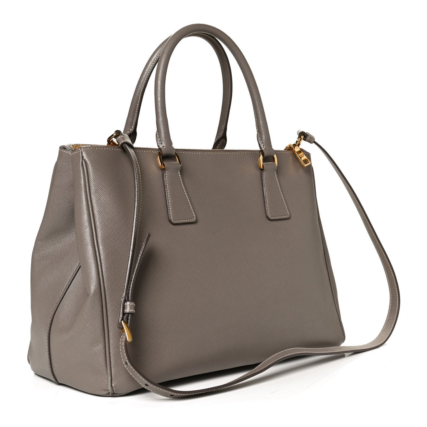 Saffiano Medium Galleria Double Zip Tote Argilla