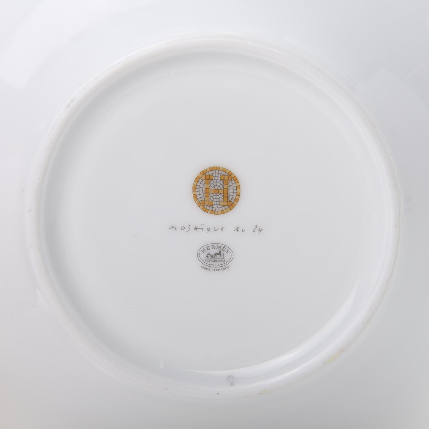 Porcelain Mosaique Au 24 Gold Breakfast Cup and Saucer