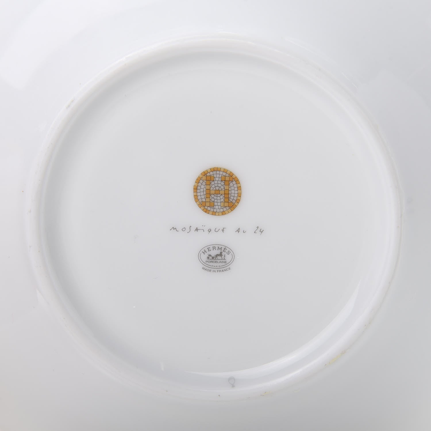 Hermes Porcelain Mosaique Au 24 Gold Breakfast Cup and Saucer 6 of 9