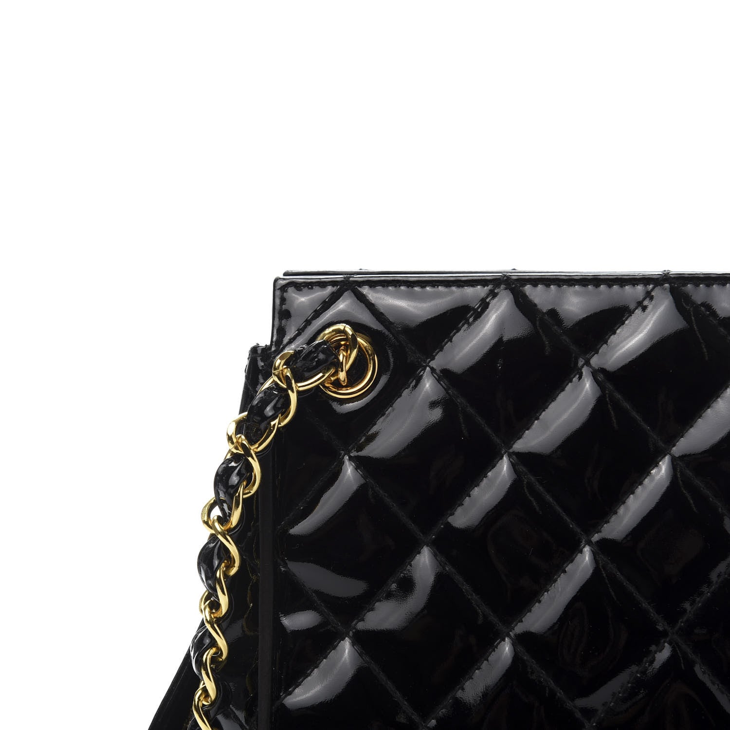 Chanel Patent Quilted Mini Shoulder Bag Black 11 of 11