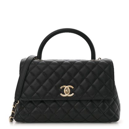 Chanel Caviar Quilted Small Coco Handle Flap Black 1 of 10