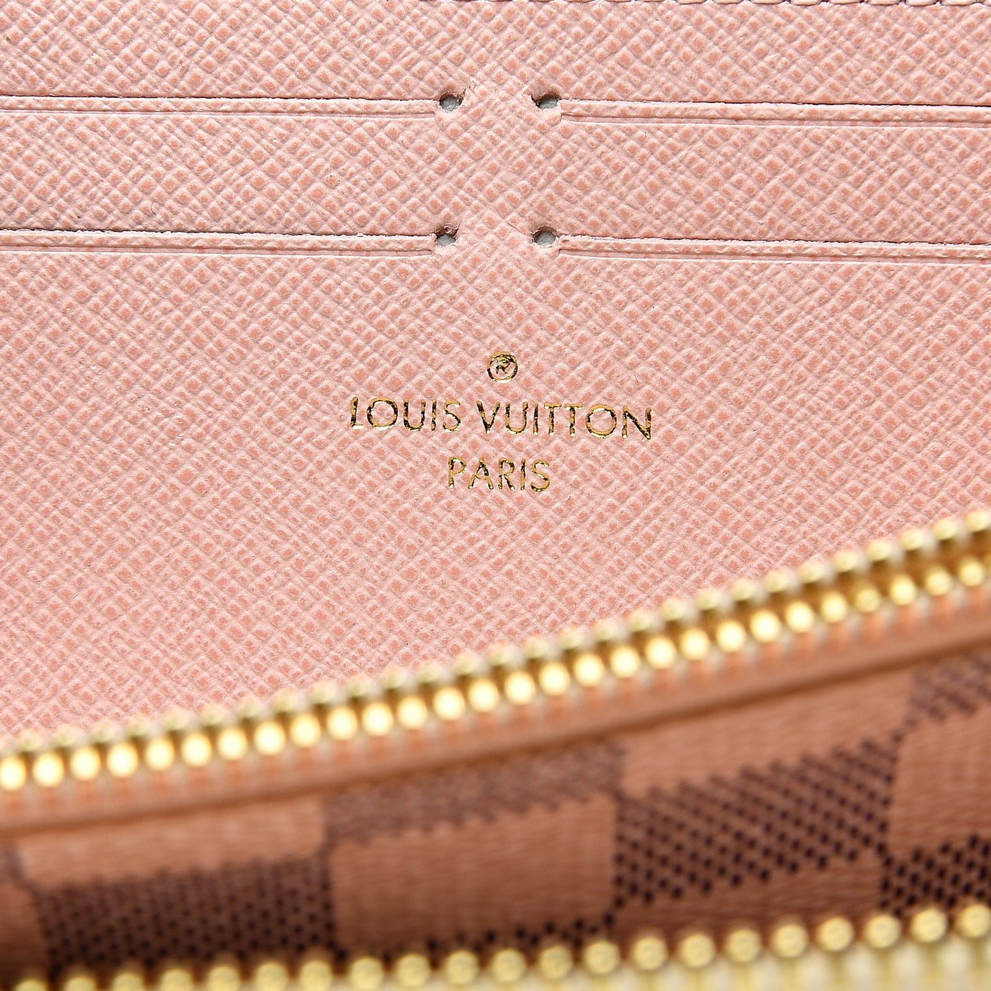 Damier Azur Clemence Wallet Rose Ballerine