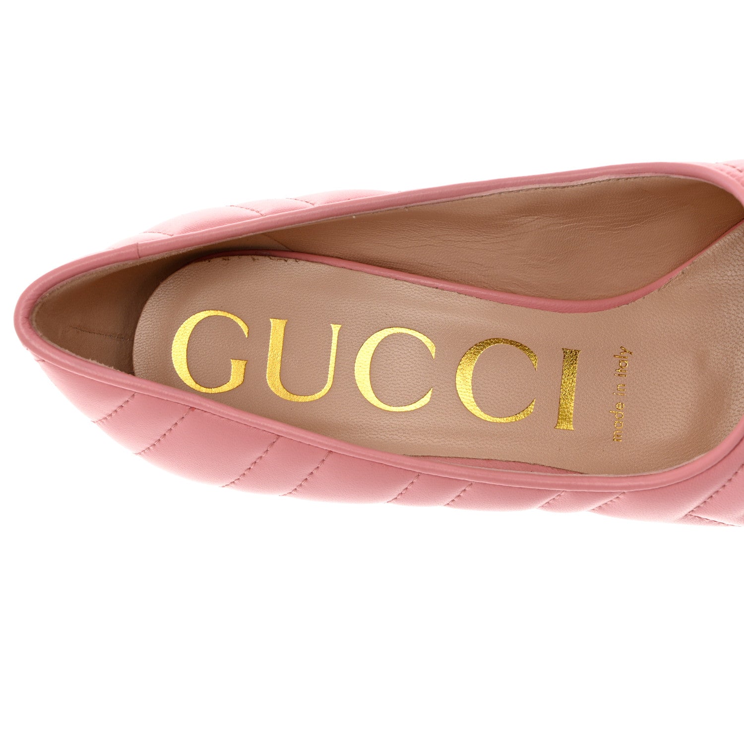 Gucci Nappa Charlotte Chevron Matelasse Double G 95mm Pumps 37 Wild Rose 7 of 9