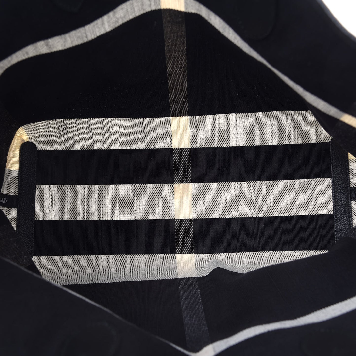 Coated Canvas Mega Check Medium Doodle Tote Black White